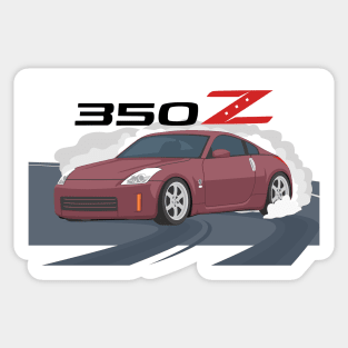 car 350z drift brickyard maroon Sticker